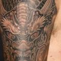 tatuaje Hombro Fantasy Dragón por Ethno Tattoo