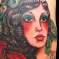 Shoulder Gypsy tattoo by Omaha Tattoo