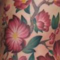 Realistic Flower Side tattoo by Optic Nerve Arts