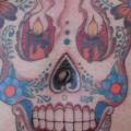 tatuaje Cráneo Vientre por Oregon Coast Tattoo