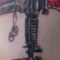 Shoulder Usa Soldier Flag tattoo by Oregon Coast Tattoo