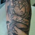 Arm Clock Old School Angel tattoo by Pattys Artspot