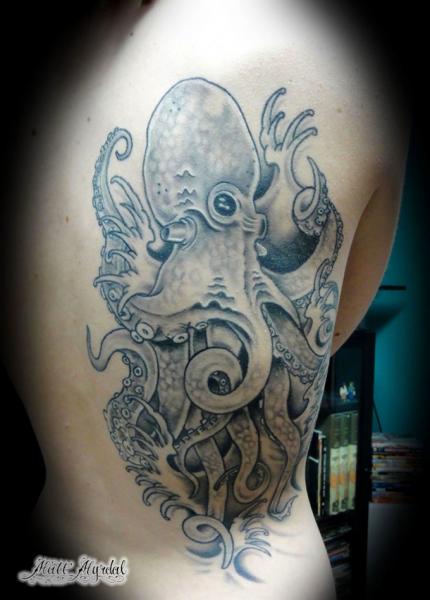 Back Octopus Tattoo by Pino Bros Ink