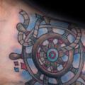 Old School Foot Rudder tattoo by Pino Bros Ink