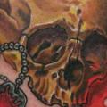 Shoulder Skull tattoo by Pino Bros Ink