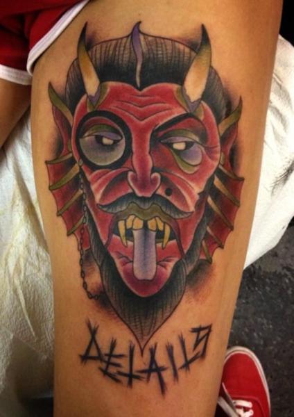 Tatuaggio Braccio Old School Diavolo di Proton Tattoo