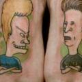 Foot Beavis Butthead tattoo by Pure Ink Tattoo