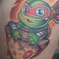 Charakter Pizza Ninja Turtle tattoo von Golem Tattoo