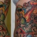 tatuaje Fantasy Lado Super Mario por Rebellion Tattoo