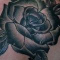 Shoulder Old School Rose tattoo by Saints and Sinners Ink