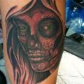 Arm Mexican Skull tattoo by Sakura Tattoos