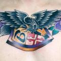 New School Chest Eagle tattoo by Sakura Tattoos