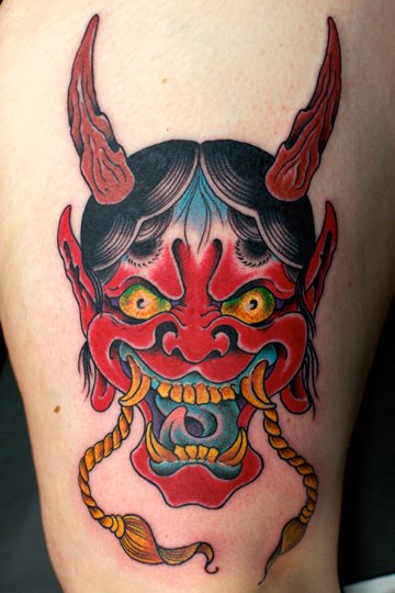 Japanese Demon Tattoo by Salvation Gallery