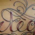 Lettering Back Name Fonts tattoo by Animated World Tattoo