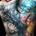Realistic Back Tree tattoo by Club Tattoo