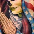 Seite Mexikanischer Totenkopf Religiös tattoo von Club Tattoo