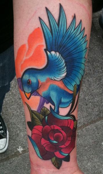 Arm Bird Tattoo by Scott Falbo
