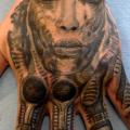 Biomechanical Finger Hand Giger tattoo by Scott Falbo