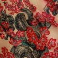 tatuaje Flor Espalda Cereza Árbol por Seppuku Tattoo