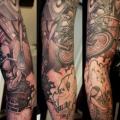 tatuaje Brazo Murales por Dimitri Tattoo