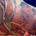 Back Neck Redbreast tattoo by Dimitri Tattoo