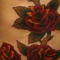 Old School Blumen Rücken tattoo von Dimitri Tattoo