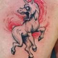 Chest Horse tattoo by Dimitri Tattoo