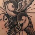 Old School Swallow Neck tattoo by Dimitri Tattoo