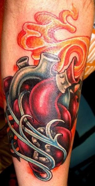Arm Fantasy Heart Tattoo by The Blue Rose Tattoo