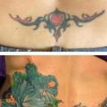 Blumen Rücken Cover-Up tattoo von The Blue Rose Tattoo