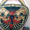 tatuaje Corazon Cráneo Bloquear por The Blue Rose Tattoo