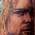 Shoulder Realistic Kurt Cobain tattoo by Urban Art Tattoo