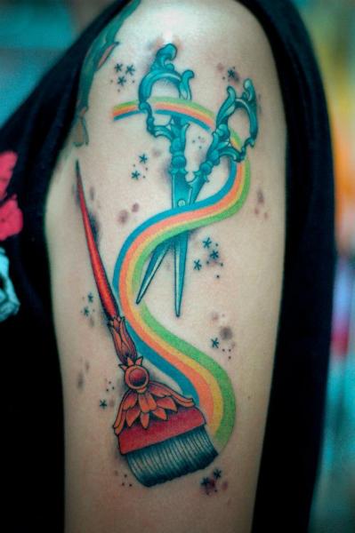 Arm Scissor Tattoo by Czi Tattoo Studio