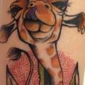 Fantasie Anker Giraffe tattoo von Bubblegum Art