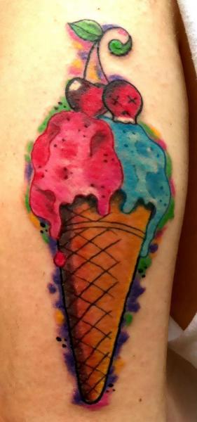 Ice Cream Tattoo by Bubblegum Art