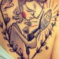 Schulter Frauen Gebetshände tattoo von Bubblegum Art