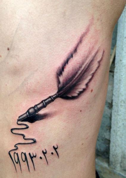 Tatuaż Pióra przez Andys Tattoo