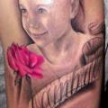 Shoulder Realistic Children tattoo by Andys Tattoo