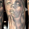 tatuaje Hombro Cráneo mexicano por Andys Tattoo
