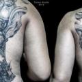 Japanische Rücken Samurai tattoo von Tatist Tattoo