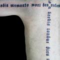 Lettering Back Fonts tattoo by Tatist Tattoo
