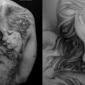 tatuaje Hombro Mujer Espalda Lobo por Tatist Tattoo
