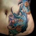 Side Belly Sparrow tattoo by Tatist Tattoo