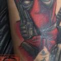 tatuaggio Braccio Eroi Deadpool di Andys Body Electric