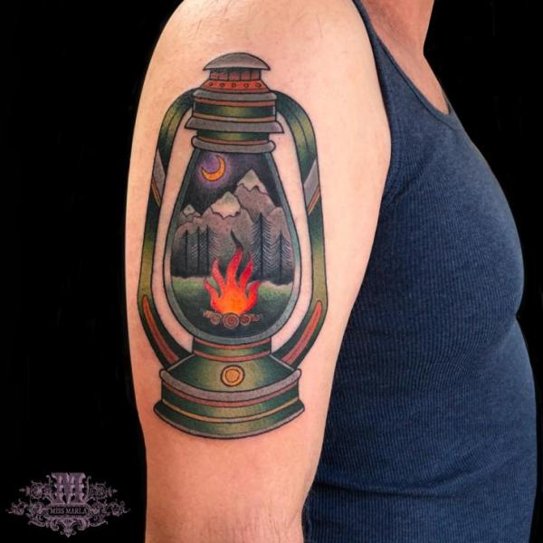 Arm Lamp Tattoo by Andys Body Electric