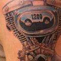 tatuaje Brazo Realista Motor por Andys Body Electric