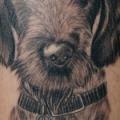 Realistic Leg Dog tattoo by Andys Body Electric