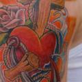 Shoulder Heart Anchor Crux tattoo by Andys Body Electric