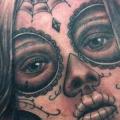 Brust Mexikanischer Totenkopf tattoo von Inkholic Tattoo