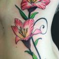 Realistic Flower Side tattoo by Inkholic Tattoo